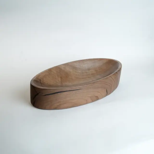 ظرف چوبی بیضی