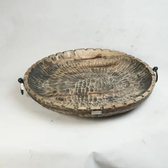 ظرف سرو پذیرایی پایه‌دار چوب گردو